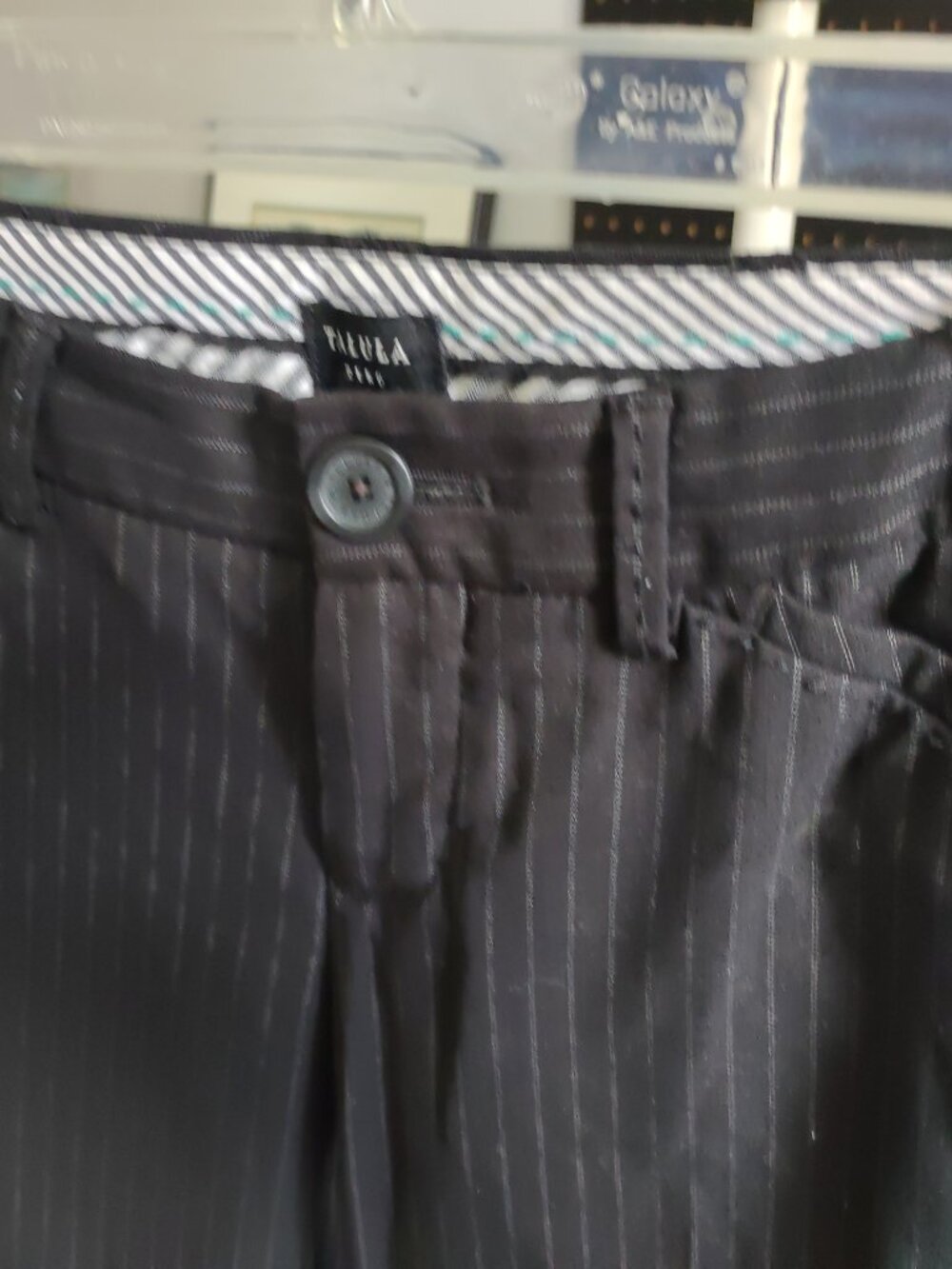 Talula women's dress trousers with stripes size 0 grey color stretch - Picture 13 of 14